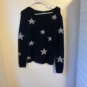International Concepts‎ blk & silver star sweater. excellent condition.